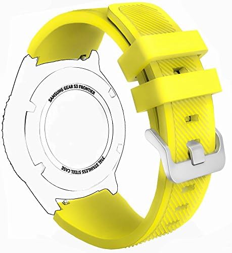 Gear S3 Bands, Silicone Watch Straps and Replacement Sport Wristband for Samsung Gear S3 Frontier/Classic Smart Watch (Yellow)