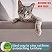 Petslucent Cat Scratch Furniture Protector Tape, Cat Anti Scratch Training Tape, Double Sided Clear Sticky Paws Guards for Carpet, Sofa, Couch, Door (3''x 30 Yards)