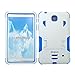 [iRhino] TM WHITE-BLUE Heavy Duty rugged impact Hybrid Case cover with Build In Kickstand Protective Case For Samsung galaxy Tab 4 8.0 inch T330 Tablet