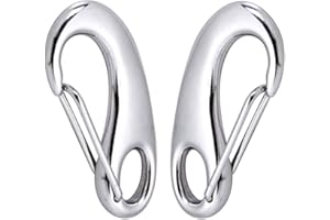 Abimars 4 inch Heavy Duty Rope Connector Spring Snap Hook, Large 316 Stainless Steel Boat Hooks, Load Capacity 1000lbs, Marine Grade Anchor Clips for Rope (2 Pack)