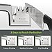 Knife Sharpener for Kitchen,zanmini 4-Stage Knife Sharpener, Helps Repair, Restore and Polish Blades,Gray