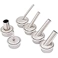 9pcs/set Hot Air Gun Resisting Nozzles Quick 861DW Heat Gun Resisting Nozzles, 45 Degree Curved Angle Nozzle Sleeve for Quick 861dw Rework Station PCB Soldering Repair