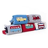 SUNBVE 5 Pack Cute Design Toddler And Boys Seamless Cotton Cozy Socks Gift Set