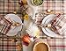 DII Give Thanks Plaid Fall Table Decor, Autumn & Thanksgiving Tabletop Linens, 52x52 Square Tablecloth
