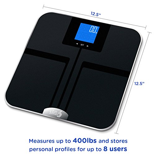 EatSmart Products Precision Getfit Digital Body Fat Scale with Auto Recognition Technology
