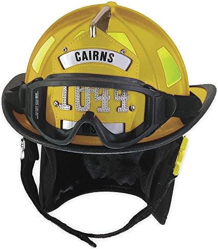 CAIRNS C-TRD-B5C2A3220 Yellow Fire Helmet, Shell Material: Fiberglass, Ratchet Suspension, Fits Hat Size: 6-3/8 to 8-3/8"