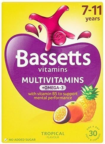 Bassetts Vitamins 7-11 Multivitamin - Tropical Flavour Omega 3 x 30 by Bassett's