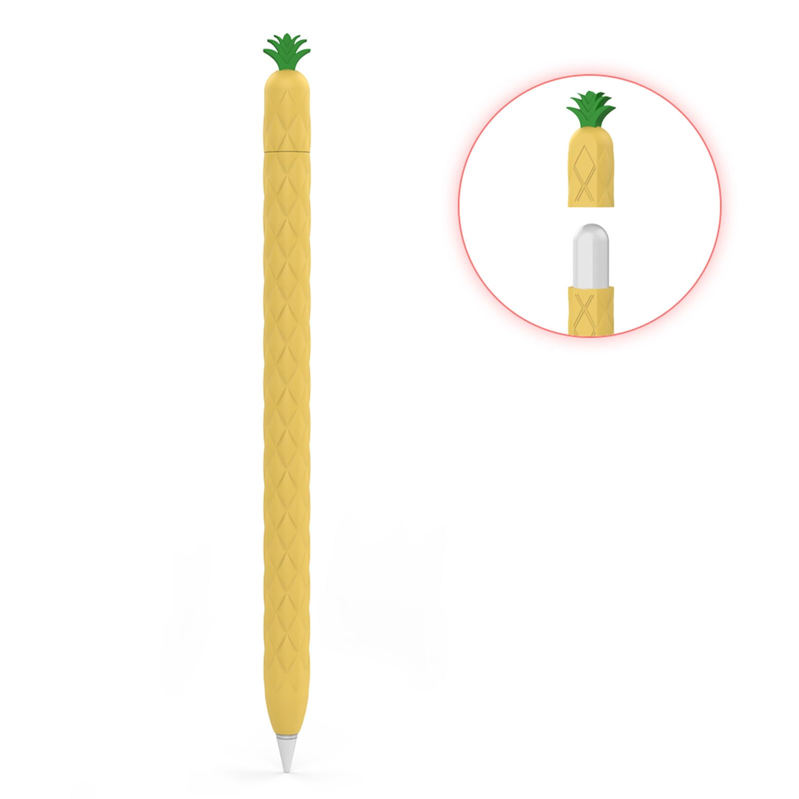 BEYEE Silicone Soft Case for Apple Pencil 2nd Gen (Cute Fruit Shape Design) Protective Cover Compatible with Apple Pencil 2nd Generation iPad Pro 11 12.9 inch (Yellow) — image 1