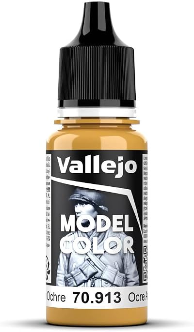 Vallejo Model Color Yellow Ochre 18 ml Self-Leveling Acrylic Paint BSL