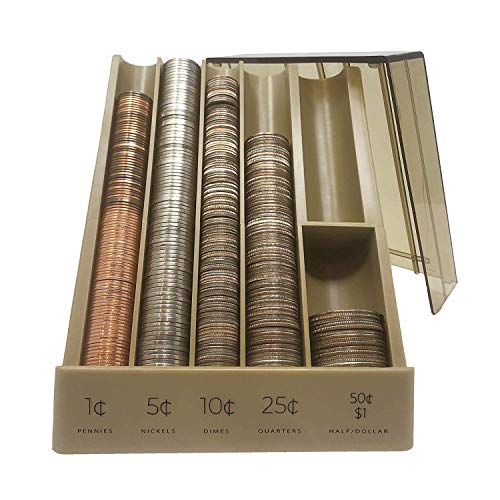 Nadex Vertical Coin Holder Pro Coin Sorting Organizer Sorts Coins in Columns, Great for Bank
