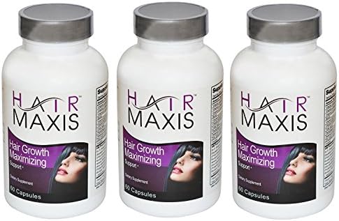 (Pack of 3) Hair Maxis Supplement support Faster Growth Healthier Softer Stops Hair Loss