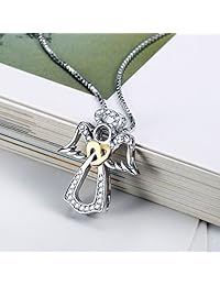 BGTY 925 Sterling Silver Angel Wing Pendant Necklace