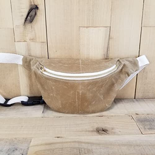 Waxed Canvas Fanny Pack Tan Fanny Pack Bum Bag Canvas