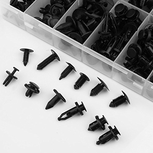 240PCS Bumper Retainer Clips Car Plastic Rivets Fasteners Push Retainer Kit Most Popular Sizes Auto Push Pin Rivets Set -Door Trim Panel Fender Clips for GM Ford Toyota Honda Chrysler