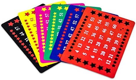 Six Gimmick Number Cards Bright Color Digital Age Test Card Professional Magic Tricks Easy Card Magician Show Magic Props for Halloween Birthday Party and Christmas