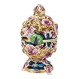 Design Toscano The Royal Garden Ladybug Enameled Egg in Lavender