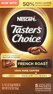 UPC 028000938796 product image for Nescafe Taster's Choice Instant Coffee, French Roast, 0.1 Ounce, 5 Count (B01K4O | upcitemdb.com