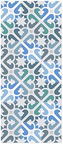 Non-slip and flame retardant KITCHEN RUG. Mimosa Water 60x140cm or 23,6x55,1 inch. This plastic mat is easily cleaned with a mop. Made in Barcelona.