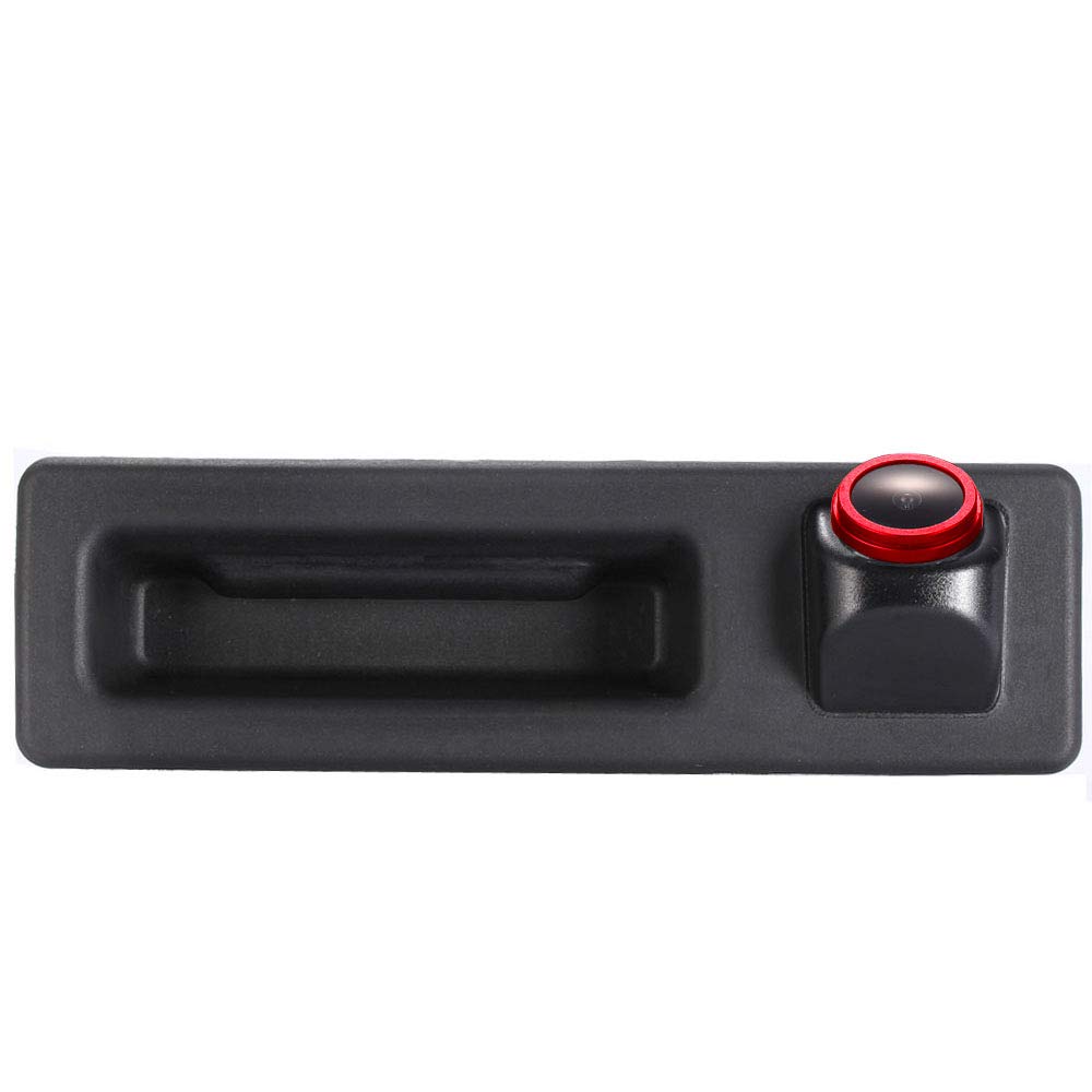 【Cool Red】 18mm Lens Car Trunk Handle Reversing Camera, Waterproof Night Vision, for 1/2/3/4/5/7/M Series X1 X3 X4 X5 X6 F18 F35 F45 F46 F48 F80/3er MK6 F30 F31 F34/4er MK6 F32/5er MK6 F07