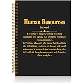 Mhfpl Human Resources Definition Funny Black Golden Spiral Notebook, Human Resources Office Decor Appreciation Gifts, HR Birthday Gifts for Women Office Coworker Manager Leader Friend