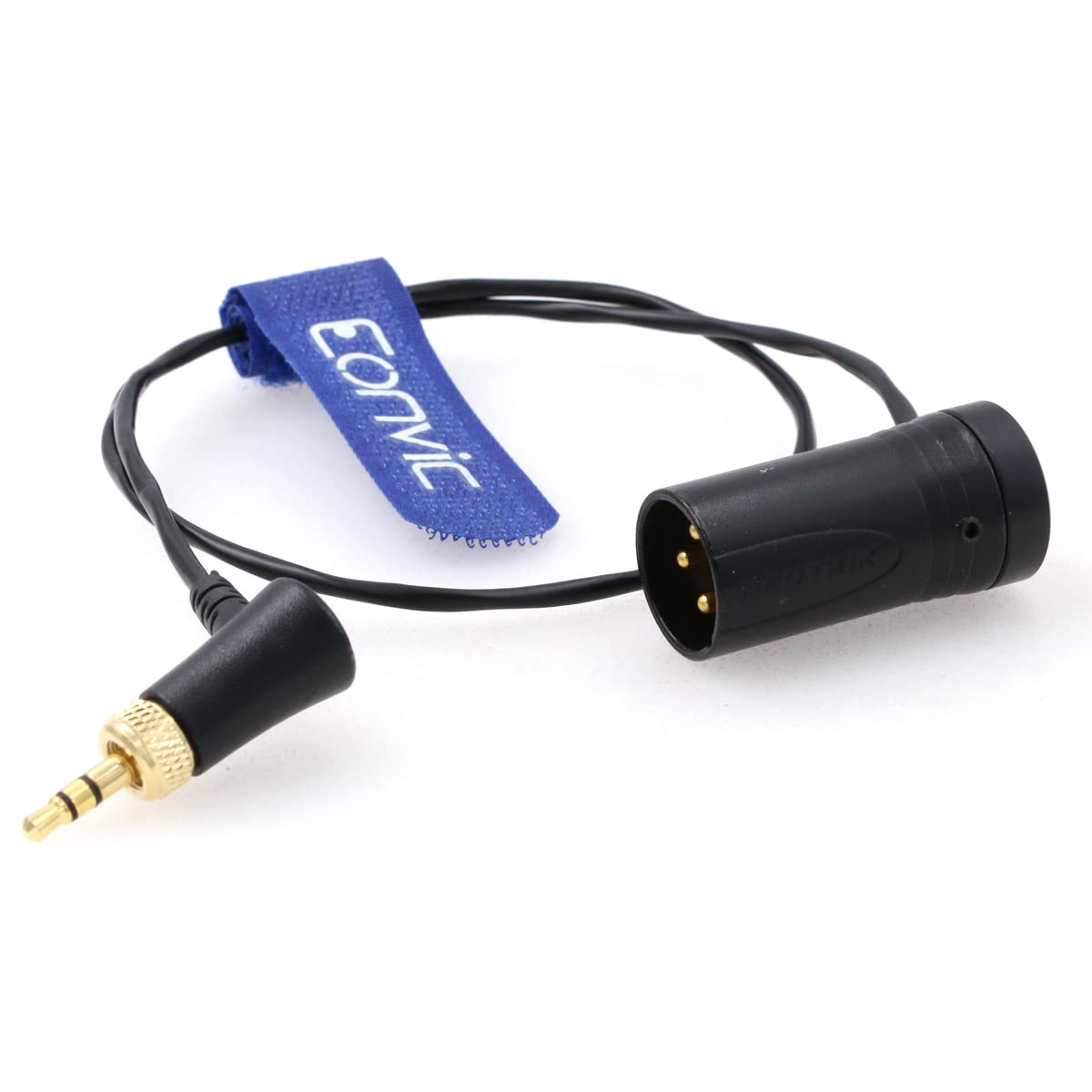 Eonvic Low Profile 3 Pin XLR to 3.5mm TRS Audio Cable 3-Pin XLR Male to Right-Angle 3.5mm TRS Audio Wire for Sennheiser EK500 Wireless Transmitter Receiver