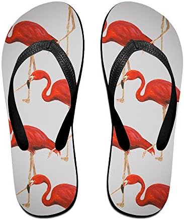 Flip Flops Red Flamingos Slip On Pool Beach Sandal Light Weight Non-slip Outdoor Water Slippers For Women Men