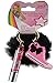 JoJo Siwa Lip Gloss & Fur Ball Keychain on Card-SHOE (SHOE)