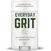 EVERYDAY GRIT Unscented | Purest All Natural Premium Deodorant | Long Lasting For Men, Women, and Kids | Aluminum-Free