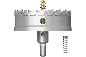 GSTK Upgrade Heavy Duty Carbide Hole Saw, Metal Steel Hole Saw Drill Bit, TCT Hole Cutter-Alloy Hardness Upgrade, Life Upgrade, Use for Stainless Steel, mild Steel, Iron, Copper,etc (95mm|3-3/4")