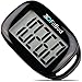 3DFitBud Simple Step Counter Walking 3D Pedometer with Lanyard, A420S (Black)