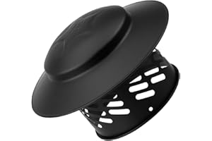 Ankuce Cone Top Chimney Cap, RoundChimney Cover Cap Outside Roof Fireplace Screen Cover Exterior Stove Pipe Topper (4 in Cup-Black)