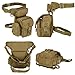 Military Tactical Drop Leg Bag Tool Fanny Thigh Pack Leg Rig Utility Pouch Paintball Airsoft Motorcycle Riding Thermite Versipack, Tan