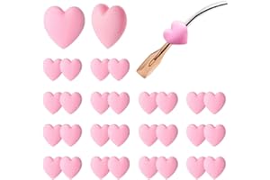 iGeyzoe 15 Pairs Silicone Eyeglasses Retainer, Eyewear Ear Grip Ear Hooks Anti-Slip Holder Eyeglasses Stoppers Temple Tips For Eyeglasses, Sunglasses, Reading Glasses (Pink LOVE)