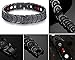 Elegant Titanium Magnetic Therapy Bracelet Pain Relief for Arthritis Carpal Tunnel Tendonitis Tennis Elbow RSI Joint and Wrist (Black)