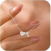 LOVECOM 14K Gold Plated Heart Cross Necklace for Women 925 Sterling Silver Dainty Love Heart Pendant Necklaces Waterproof Non Tarnish Christian Religious Faith Baptism Jewelry Birthday Gifts