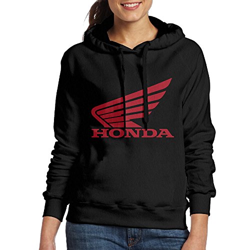 Bekey Women's Honda Two Wheeler Logo Hoodie Sweatshirt M Black