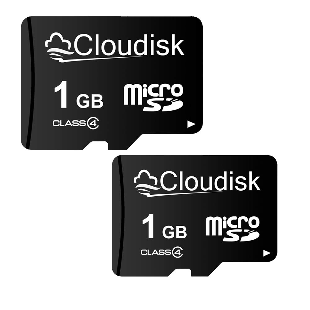 Cloudisk Pack of 2 Micro SD Card 1GB Flash Memory Card C4 with SD Adapter