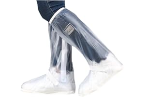 OVYUZHEN Rain Boots Waterproof Overshoes with Reflector Reusable Anti-Snow Shoe Covers Rain Boots Protective Gear for Men and Women Galoshes