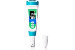 dzdarren Professional Pool Salt Tester – 4-in-1 TDS, EC, Temp & Salt Meter for Accurate Water Testing in Pools, Spas, Hot Tubs, Aquariums, and Hydroponics