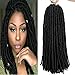 Crochet Goddess Locs Braids Natural Black Straight Hair Synthetic Faux Locs Crochet Braiding Hair Extensions Bohemian Faux Locs Twist Gypsy Locs (14
