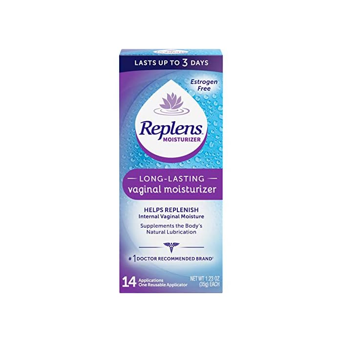 Replens Long Lasting Vaginal Moisturizer, 14 Applications 1.23 oz (Pack of 2)