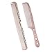 2Pcs Salon Hair Comb with Scale Professional Barber Hairdressing Steel Comb Metal Hair Cutting Comb (Rose gold)
