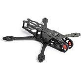 JeeFly 225mm FPV Drone Frame Carbon Fiber 5 inch Quadcopter Freestyle Frame Kit Lightweight X-Class Racing Chassis with Battery Strap (Drone Frame Only)