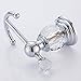 AUSWIND Antique Chrome Coat Hook Clear Crystal Bath Towel Hooks 2 Hangers Wall Mounted Zinc Material WT