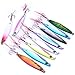 Aorace 10pcs/lot Saltwater Fishing Casting Metal Jig 40g Shore and Boat Jigging Lure Bait Lead Fish With feather 8.7cm/40g
