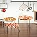 MyGift Set of 3 Pizza Stands for Table, 8, 9 10-Inch Metal Wire Pizza Pan Rack Holder, Round Black Pizza Tray Risers, Tabletop Serving Stands for Food and Platters