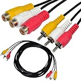 10ft 3RCA male to female Audio Composite extension Video Cable DVD