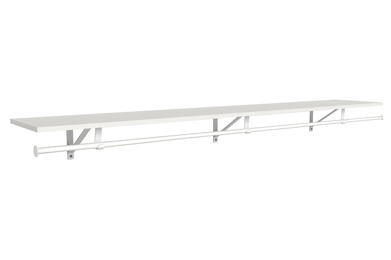 ClosetMaid 3305340 Wood Shelf with Hang Rod, 6Foot X 12Inch, White eBay