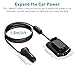 4 Ports USB Car Charger, CHGeek Front/Back Seat Car Charger 48W 9.6A with 6FT Extension Cord for iPhoneX, Android, Camera, Headphone, and other USB devices