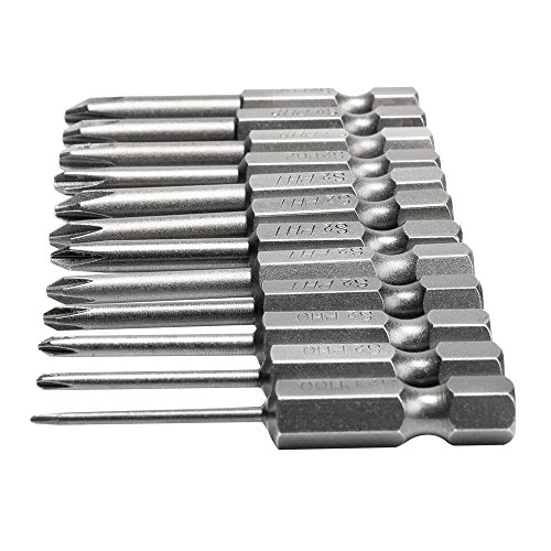 image for Rocaris 12Pcs Hex Shank Magnetic Phillips Cross Screwdriver Bits 50mm 